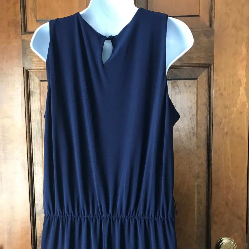Nikki by Nikki Poulos Navy V-Neck Jumpsuit Size 1X - Picture 9 of 12
